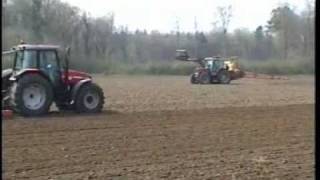 semis de blé avec MF 6290 et pulvérisation avec MF 3070