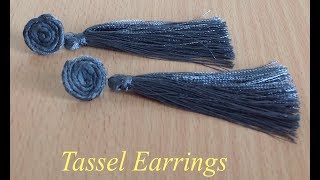 DIY Tassel Earrings II Trendy Silk thread tassel earrings