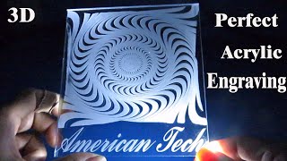 3D Acrylic engraving with CO2 laser machine