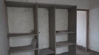 Cupboard wardrobe and almira plastered design
