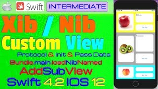 IOS 12, Swift 4.2, Tutorial : How to make custom view with Xib file ( Nib/Xib, UIView )