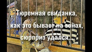 Тюремная свиданка, как это бывает на зонах, сюрприз удался....