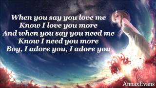 Nightcore - Adore You (lyrics) (re-upload)