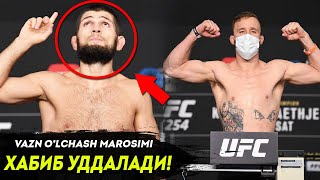 РАСМАН! ХАБИБ ва ГЭТЖИ ВАЗН ЎЛЧАШ МАРОСИМИ / ЛИЛИЯ ШАКИРОВА ТАРОЗИДАН ЎТДИ