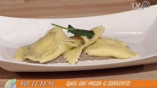 Ravioli di polenta e taleggio con crema di funghi