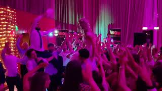 WOW Party Band Bride and Groom Get On The Crowds Shoulders!