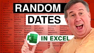 Excel Random Date or Random Date and Time - 2524
