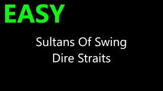 [EASY] Dire Straits - Sultans Of Swing Guitar Solo Tab+BackingTrack