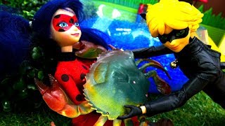 Игры в куклы - Маринетт на рыбалке - Супер-Кот помогает куклам