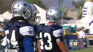 CBS 11 Cowboys Training Camp 8-12-18 LVE profile and Jaylon Smith talks