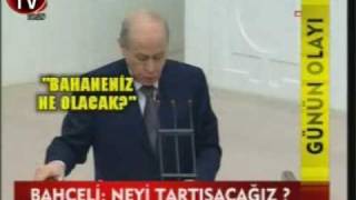 AKP Kürt Açılımı TBMM: Bahçeli "PKK Bölünme Yasalarını Ortağınız DTP ile Çıkarın"