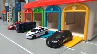헬로카봇 경찰차 차고지 출동 장난감 놀이 Hello Carbot Policecar Garage Dispatch Toys Play
