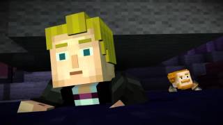 Minecraft: Story Mode episode 3 part 8 enderman escape and iron golem vs monsters