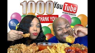 WE HIT 1K SUBS | STL STYLE CHINESE FOOD MUKBANG | 2X SPICY HOT SAUCE ON ERRRTHANG | WILSONS4REAL