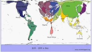 世界の収入人口地図