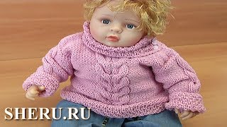 Детский свитер спицами. Урок вязания 101