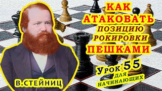 ВИЛЬГЕЛЬМ СТЕЙНИЦ ПЕШЕЧНАЯ АТАКА ШАХМАТЫ УРОКИ ОБУЧЕНИЕ для начинающих видео онлайн