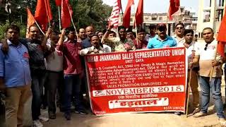 STRIKE PROG . OF SALES PROMOTION EMPLOYEES  AT GAYA AGAINST NOTIFICATION OF BIHAR GOVT.