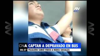 Captan a depravado en un bus de transporte publico