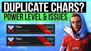 DESTINY 2 PC | DON'T MAKE DUPLICATE CHARACTERS! - Duplicate Class Levelling Problems Explained!