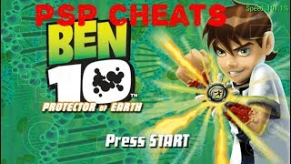 How to put cheats in Ben 10 protector of ? earth psp game