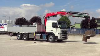 Volvo FM500 62R 3 assi - Cassone fsso e gru Fassi a montaggio integrale
