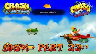 Crash Bandicoot 3 - N. Sane Trilogy - 105% Walkthrough, Part 22: Bye Bye Blimps (Gem)