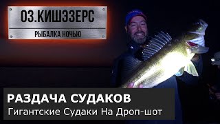 Гигантские судаки. Ловля судака ночью на дроп-шот. [Нереальная рыбалка].