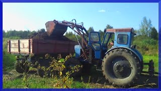 Погрузка Грунта на Тракторе Т 40