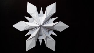 Снежинка оригами, (Riccardo Foschi) Snowflake origami
