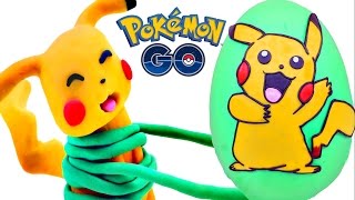Animacion Pikachu Play Doh Stop Motion Pokemon Go + Huevo Play Doh Sorpresa de Pikachu