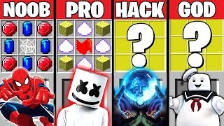 Minecraft Battle: SPIDERMAN FAR FROM HOME VS MARSHMELLO CRAFTING CHALLENGE ~ NOOB vs PRO – Animation