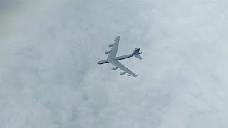 Сопровождение бомбардировщиков В-52Н ВВС США над Охотским морем