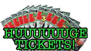HUUUUUUGE!  THIS. WAS. CRAZY! 300X! Jumbo Bucks Texas Lottery scratch off tickets