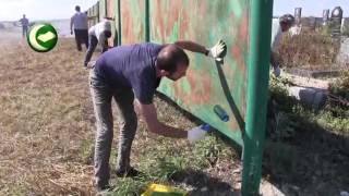 Субботник на мусульманском кладбище Пятигорска
