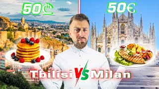 50₾ საუზმე თბილისში VS 50$ საუზმე მილანში