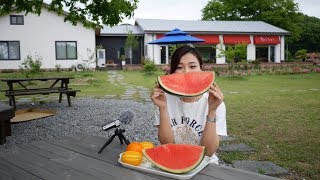 [쉬어가는 ASMR] ?소곤아 같이 과일먹자?|  힐링 자연 ASMR | 개골개골 농촌 사운드