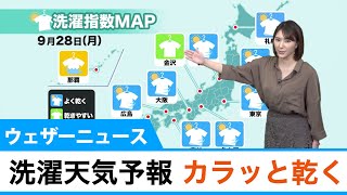 洗濯天気予報 カラッと乾く