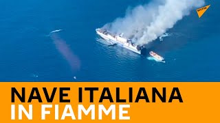 Mar Ionio, incendio a bordo della nave italiana Euroferry Olympia