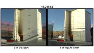 Mantolama Sistemleri Yangın Testi (5 cm EPS ve Taşyünü Sistemler) (7 Kasım 2014 - Kayseri)