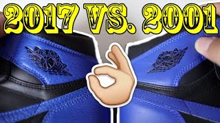 2017 vs. 2001 AIR JORDAN 'ROYAL' 1 COMPARISON!!!