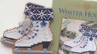 Мой первый Mill Hill - вышитый магнитик Ice Skates (коньки)