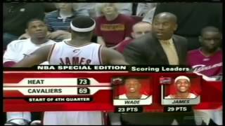 Lebron James 47 pts,12 reb,10 ast vs D.Wade 44 pts,9 ast, season 2006 cavs vs heat