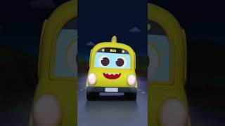 The Wheels on the Bus Goes Round and Round at night #shorts