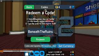 CODE код как получить 25 GEMS + 20 COINS | Roblox Flood Escape 2