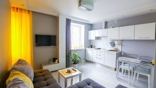 Красивый Дизайн квартиры 35 кв.м. Интерьер маленькой квартиры-студии (однокомнатной)