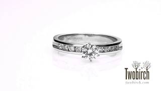 Open Ended Channel Set Engagement Ring - TwoBirch - RM704-E