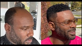 Watch me transform my big bro @mactrucc_wesboxley,  Afro Curl Hair by @mickeydabarber Part 1