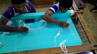 Pearl beadwork hand embroidery