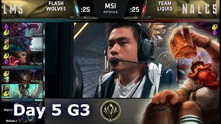 Flash Wolves vs Team Liquid | Day 5 LoL MSI 2018 Main Event Group Stage | FW vs TL